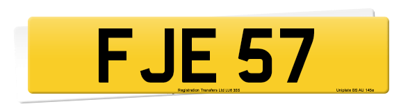 Registration number FJE 57